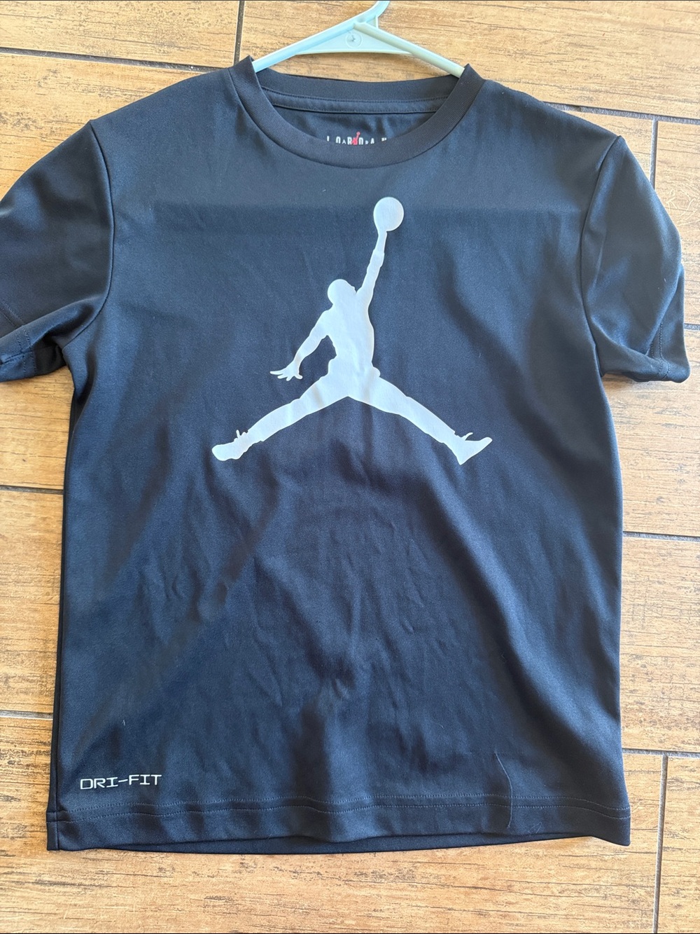 Nike Black Tee with Large White Jumpman Logo